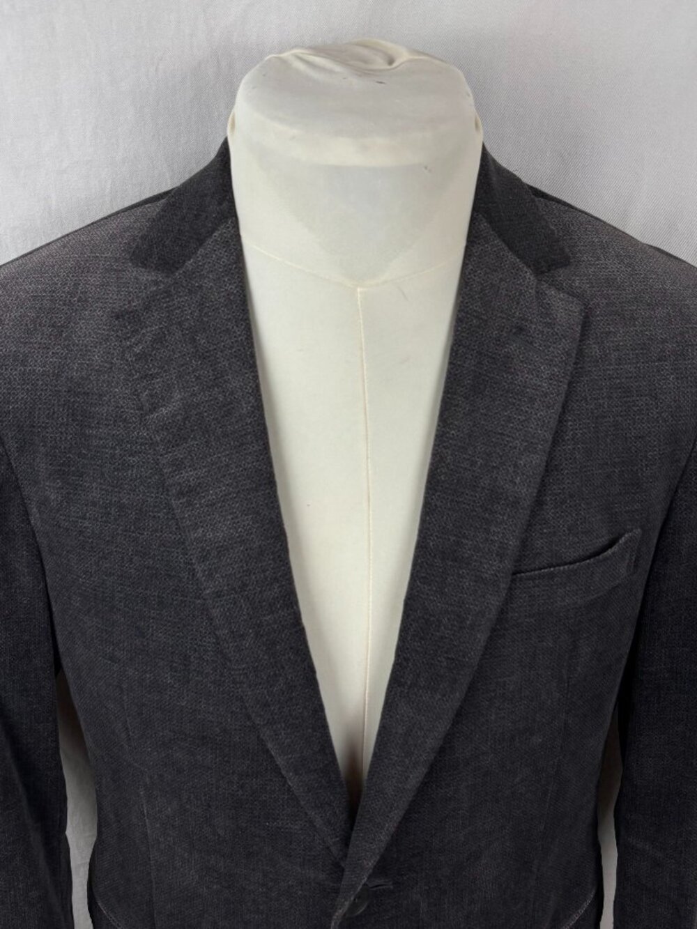 Z Zegna Drop 8 Deco Charcoal Cotton Velvet Blazer 50R